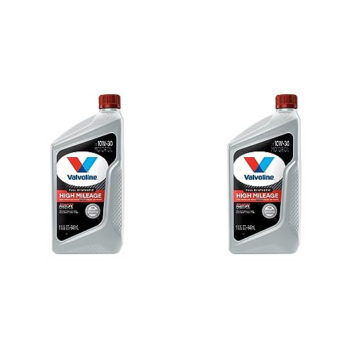 Valvoline Full Synthetic High Mileage with MaxLife Technology SAE 10W-30 Motor Oil 1 QT (Pack of 2)
