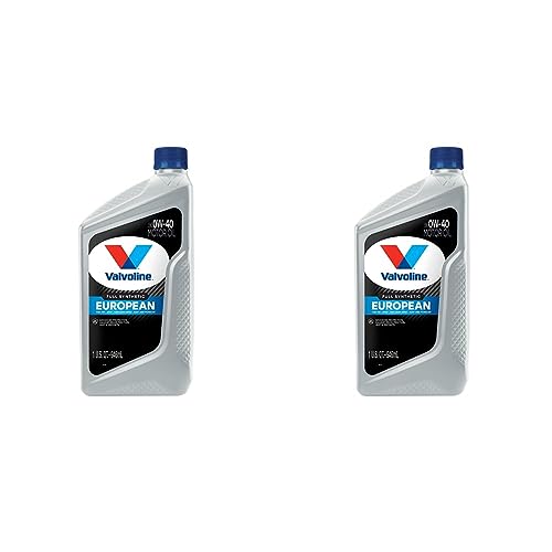 Valvoline European Vehicle Full Synthetic SAE 0W-40 Motor Oil 1 QT (Pack of 2)