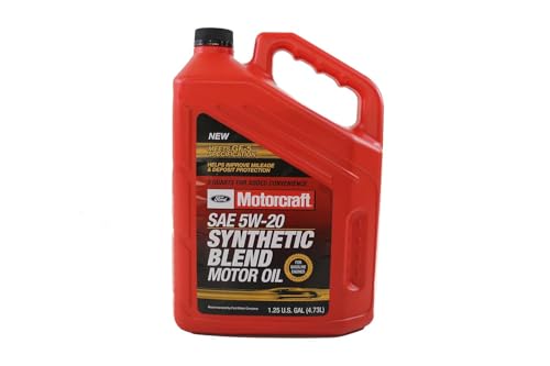 Genuine Ford Accessories (XO-5W20-5QSP) SAE 5W-20 Premium Synthetic Blend Motor Oil - 5 Quart