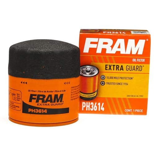 FRAM Extra Guard PH3614, 10K Mile Change Automotive Replacement Interval Spin-On Engine Oil Filter for Select Vehicle Models