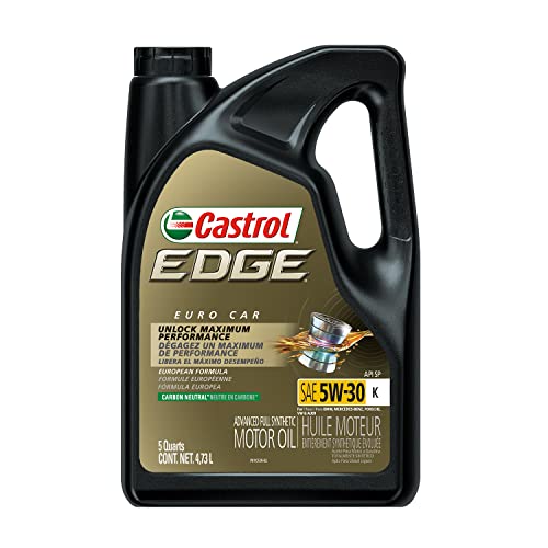 Castrol Edge 5W-30 LL Advanced Full Synthetic Motor Oil, 5 Quarts