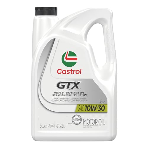 Castrol GTX 10W-30 Conventional Motor Oil, 5 Quarts