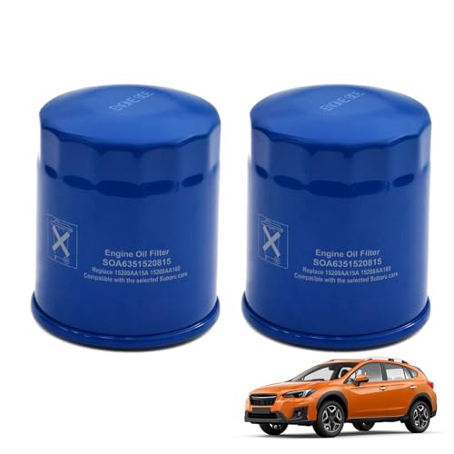 SOA6351520815 Oil Filter Replacement for Subaru Outback, Legacy, Impreza, Forester, XV Crosstrek, Ascent. Replace 15208AA160, 15208AA15A Pack of 2