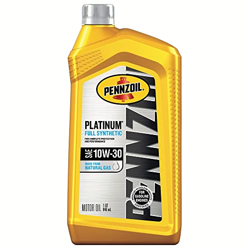 Pennzoil Platinum Full Synthetic 10W-30 Motor Oil (1-Quart, Single)
