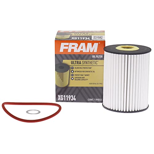 FRAM Ultra Synthetic Automotive Replacement Oil Filter, Designed for Synthetic Oil Changes Lasting up to 20k Miles, XG11934 with SureGrip (Pack of 1)