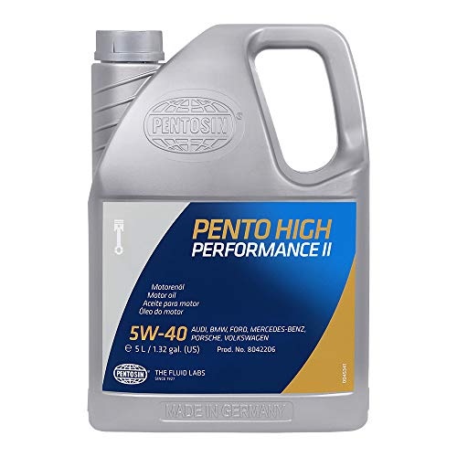 Pentosin 8042206 Pento High Performance II 5W-40 Full Synthetic Motor Oil for Four-Season Use; 5 Liter Jug