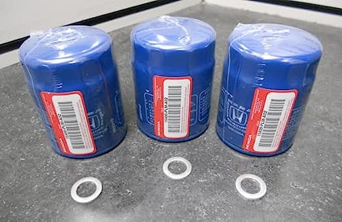 Genuine Honda / Acura Engine Oil Filter + Washers 15400-PLM-A02 - Set Of 3