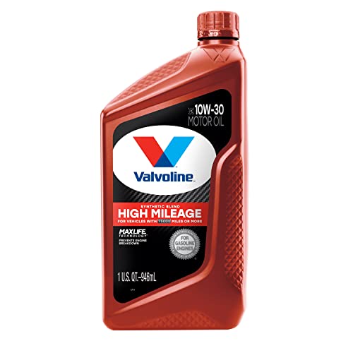 Valvoline High Mileage with MaxLife Technology SAE 10W-30 Synthetic Blend Motor Oil 1 QT
