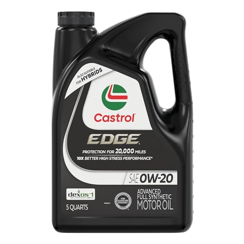 Castrol EDGE 0W-20 Advanced Full Synthetic Motor Oil, 5 Quarts