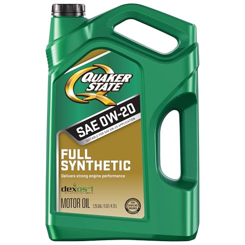 Quaker State Full Synthetic 0W-20 Gasoline Engine Oil, 5 Quart