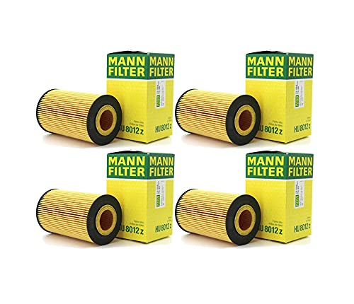 Mann Set of 4 Engine Oil Filters Cartridges For Mercedes-Benz C63 AMG CL63 CLK63 CLS63 E63 ML63 R63 S63 SL63 SLS 5.5L 6.3L V8 C209 C216 C219 R197 R230 W164 W204 W211 W212 S212 W221 W251 Twin-Turbo