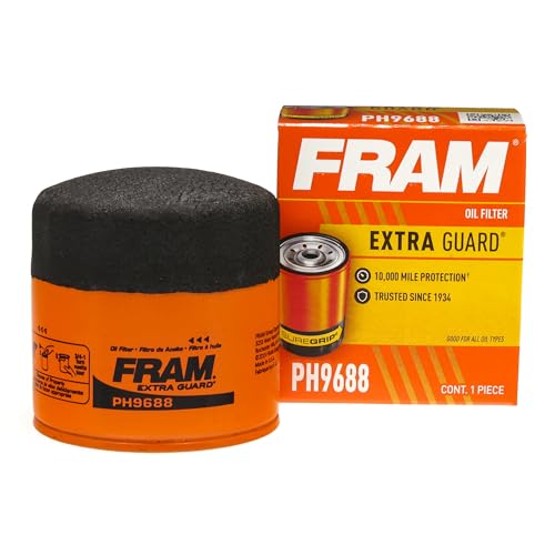 FRAM Extra Guard PH9688, 10K Mile Change Automotive Replacement Interval Spin-On Engine Oil Filter for Select Vehicle Models