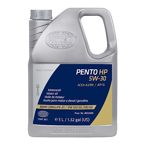 Pentosin 8043206 Pento High Performance 5W-30 Full Synthetic Fuel Economy Engine Oil; 5 Liter Jug