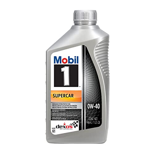 Mobil 1 Supercar Advanced Full Synthetic Motor Oil 0W-40, (Pack of 1)