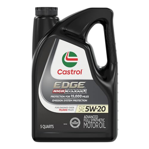 Castrol EDGE High Mileage 5W-20 Advanced Full Synthetic Motor Oil, 5 Quarts