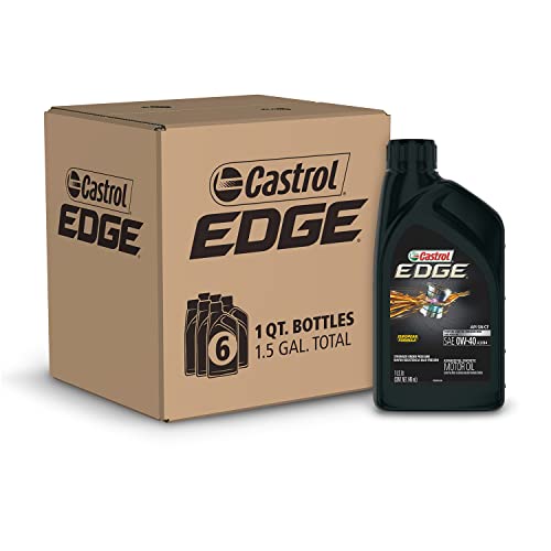Castrol Edge Euro 0W-40 A3/B4 Advanced Full Synthetic Motor Oil, 1 Quart, Pack of 6