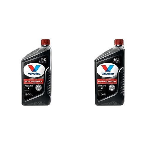 Valvoline High Mileage 150K with Maxlife Plus Technology Motor Oil SAE 5W-20 1 QT (Pack of 2)