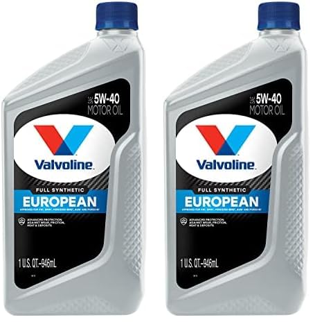 Valvoline European Vehicle Full Synthetic SAE 5W-40 Motor Oil 1 QT (Pack of 2)