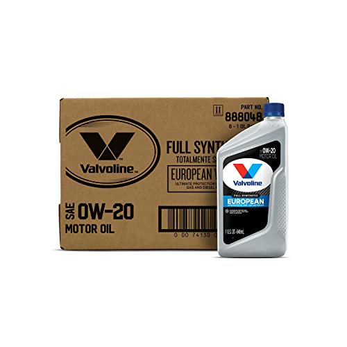 Valvoline European Vehicle Full Synthetic SAE 0W-20 Motor Oil 1 QT, Case of 6