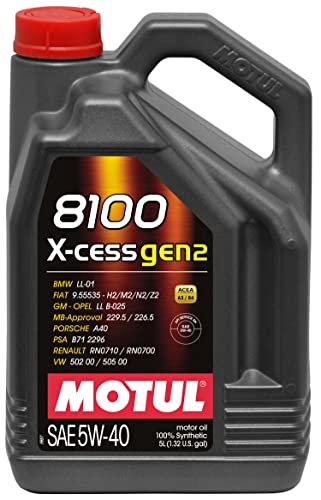 MOTUL 8100 X-CESS GEN2 5W-40 5 Liter Premium Engine Oil 100% Synthetic