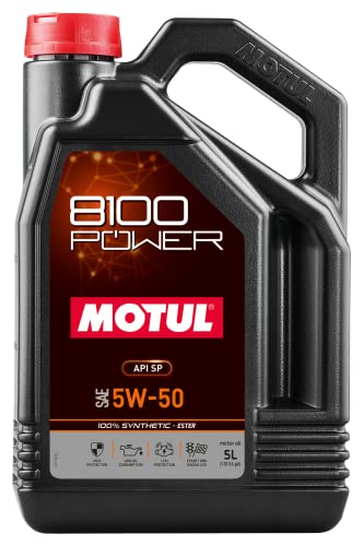 MOTUL 8100 POWER 5W-50 Motor Oil 5 Liter 100% Synthetic Ester