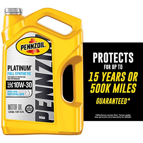 Pennzoil Platinum Full Synthetic 10W-30 Motor Oil (5-Quart, Single)