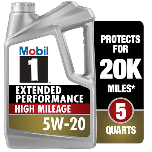 Mobil 1-123840 Extended Performance High Mileage 5W-20; 5QT, Gray