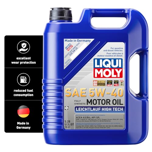 Liqui Moly Leichtlauf High Tech SAE 5W-40 | 5 L | Synthesis Technology Motor Oil | SKU: 2332