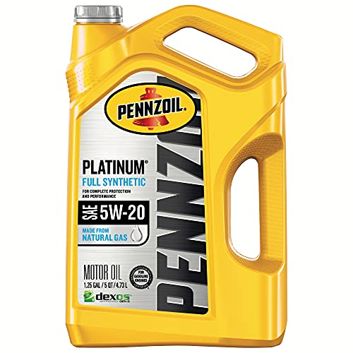 Pennzoil Platinum Full Synthetic 5W-20 Motor Oil (5-Quart, Single)