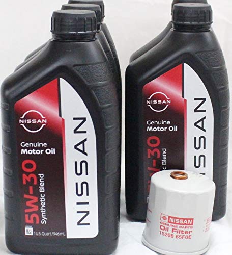 Genuine Nissan 5W-30 Oil Change Kit 5 Quarts 15208-65F0E
