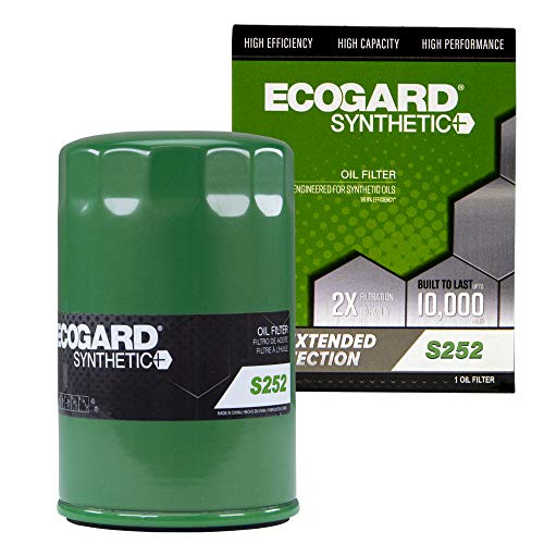ECOGARD S252 Premium Spin-On Engine Oil Filter for Synthetic Oil Fits Volkswagen Jetta 2.0L 1990-2015, Beetle 2.0L 1998-2005, Jetta 1.8L 1993-2005, Beetle 1.8L 1999-2005, Golf 2.0L 1990-2006