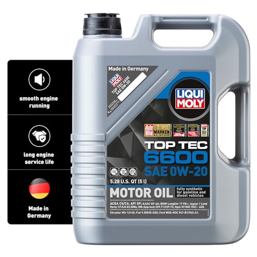 Liqui Moly Top Tec 6600 SAE 0W-20 | Full Synthetic Motor Oil | 5 Liter | SKU: 22046