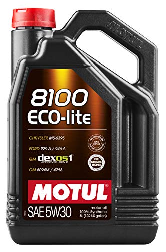 Motul 8100 Eco-Lite SAE 5W-30 Motor Oil, 5 Litre (Pack of 1)