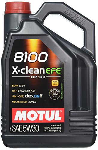 Motul 8100 X-clean EFE 5W-30 Synthetic Oil 5 Liters (109471), 5 l, 1 Pack